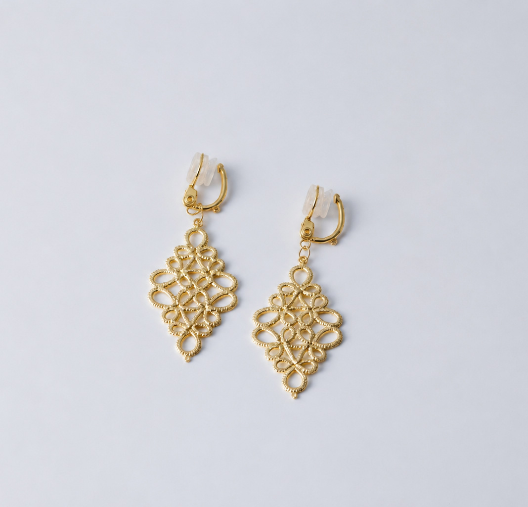 【イヤリング】金箔｜フラジオレット