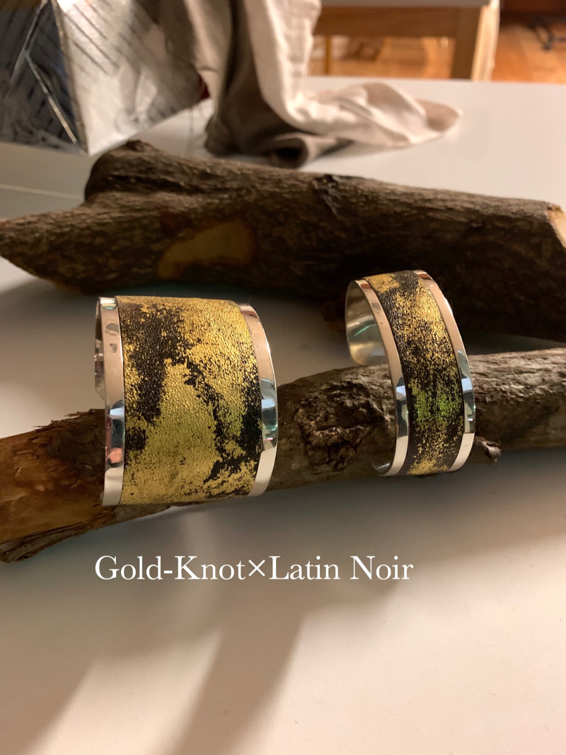 Gold-Knot 金箔と泥染コラボ