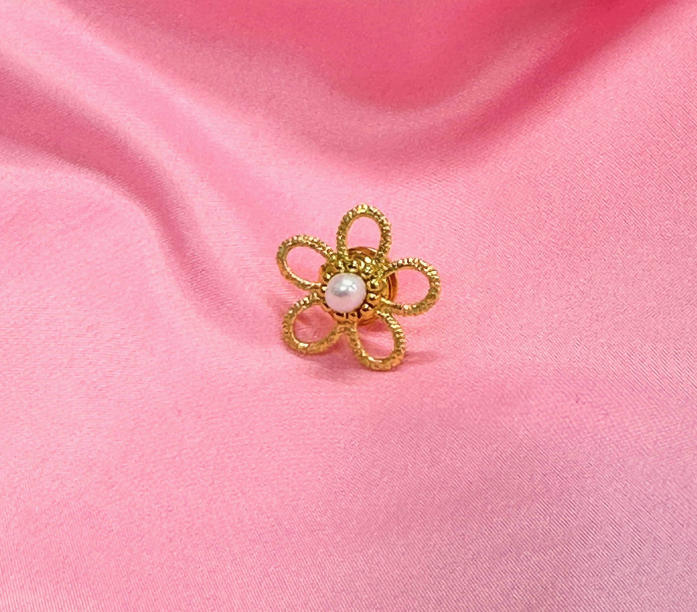 金箔｜ブローチ　アンサンブル（ノクターン小サイズに淡水真珠）